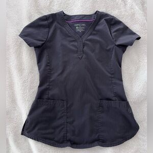 EUC Purple Label by Healing Hands Fitted Scrub Top